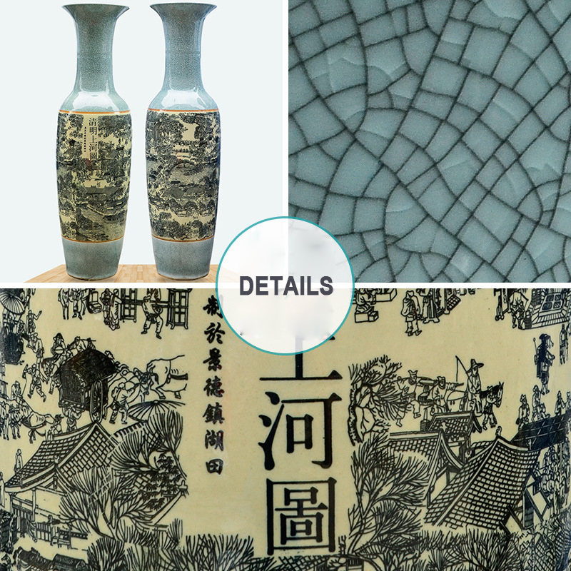 Hot traditional chinese crackle handmade ceramic vases