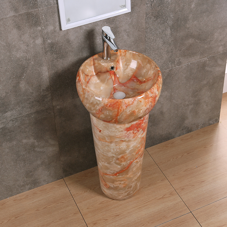sanitary ware ceramic basin with pedestal marble pedestal basin free standing