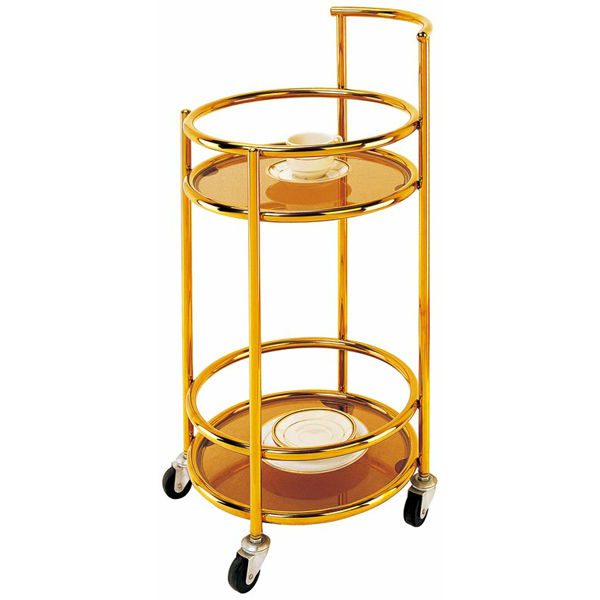 Brass Two-Tier Bar & Tea Trolley