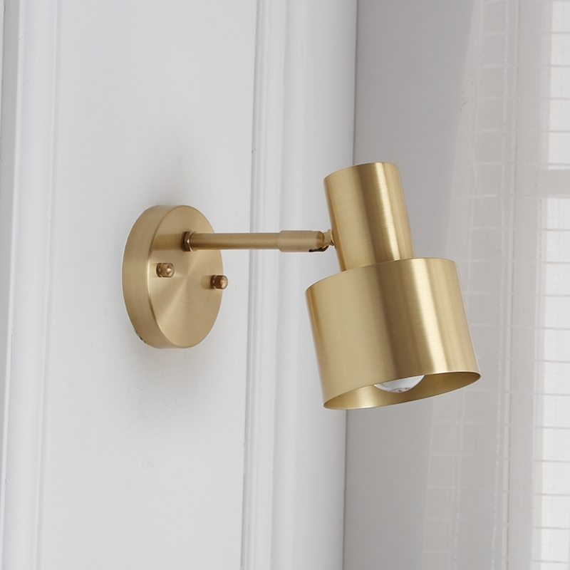 Mirror headlight corridor bedroom brass Modern LED Indoor wall lamp