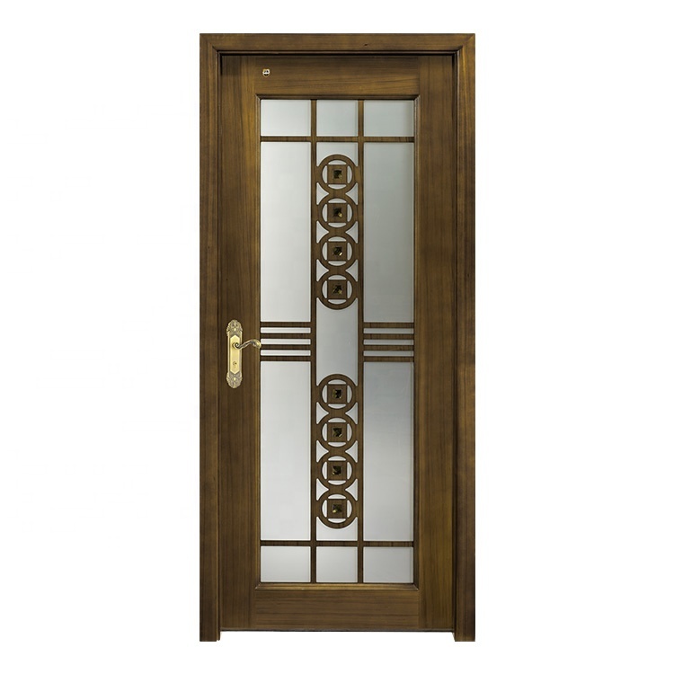 wholesale modern bedroom door design tempered glass wooden door swing sliding door