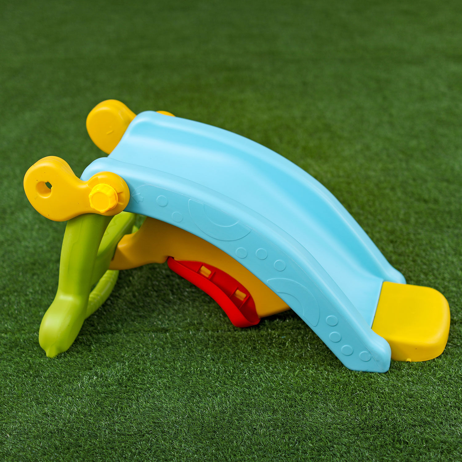 Children multifunctional 2-in-1 plastic slide rocker to kids rocking