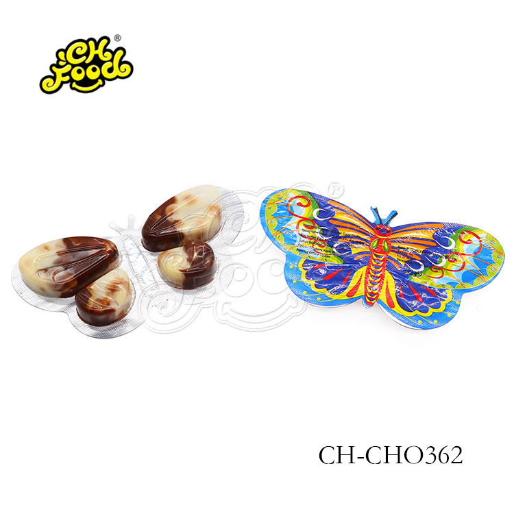 Cheap Price Butterfly Shape Chocolate Cup With Biscuit Candy