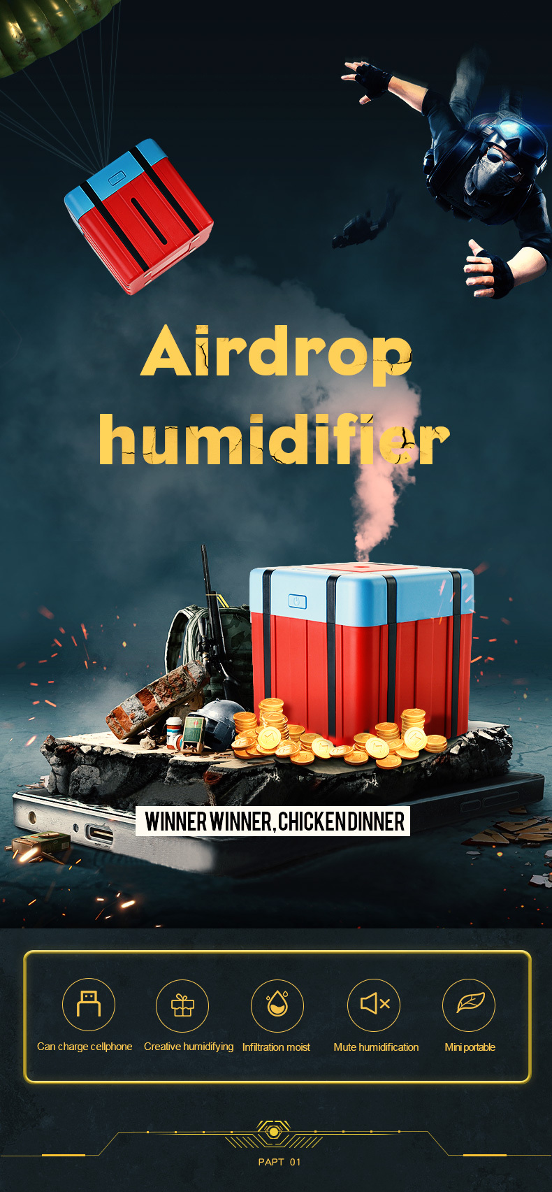 China's most popular Airdrop humidifier car air humidifier