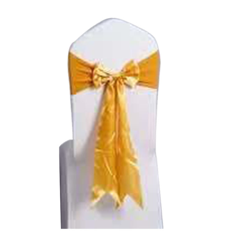 2020 Hot sale polyester satin thick white wedding chair cover
