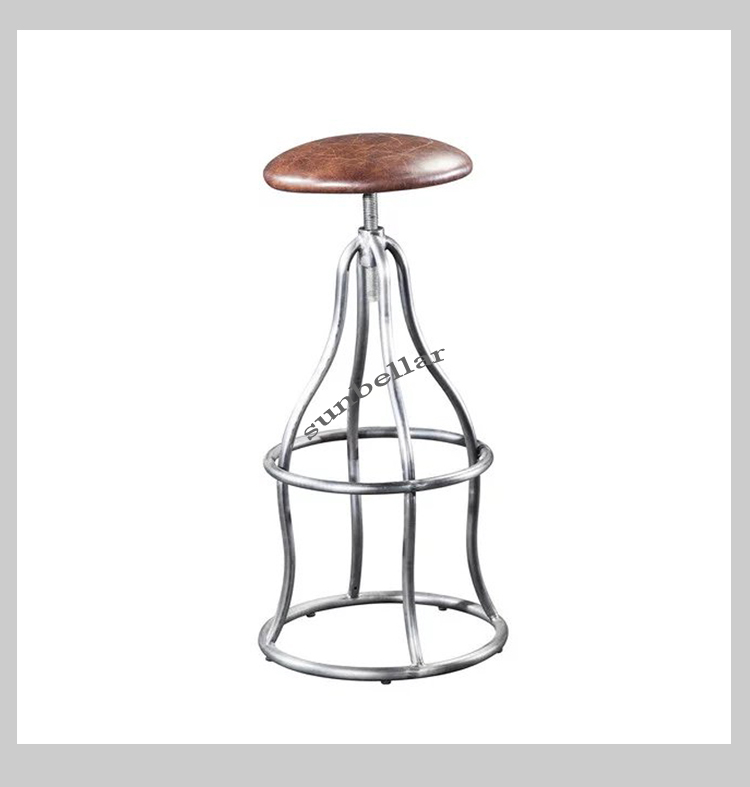 foshan furniture hot selling bar chair genuine leather high chairs for counter bar table tufted backrest home kitchen bar chair
