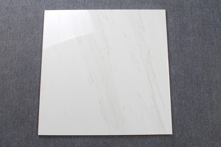 Spanish Floor Tile Hotel Lobby Marble Look Glazed Glossy 32X32 24X24 White Porcelain Tile