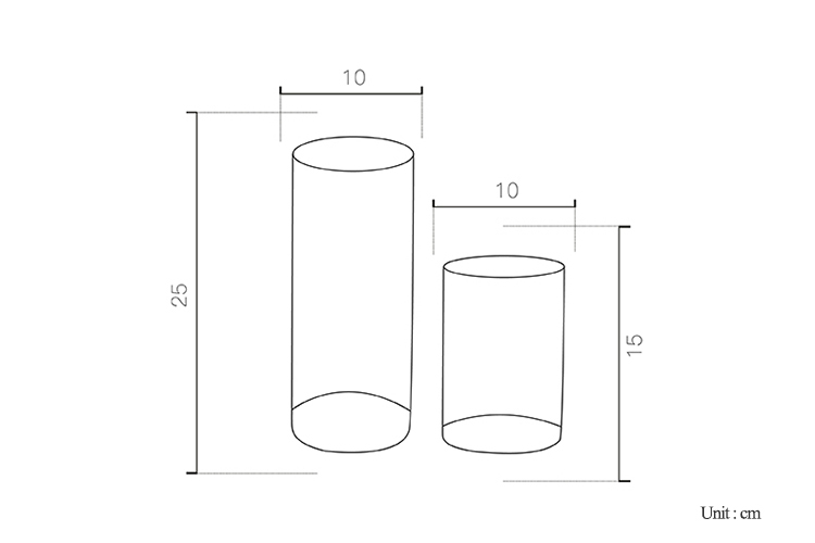 Bixuan Vases Candleholders Frosted Translucent Cylinder Glass Flower Vases Gold Rim Decor Pink Wedding Table Centerpieces 9.8''H