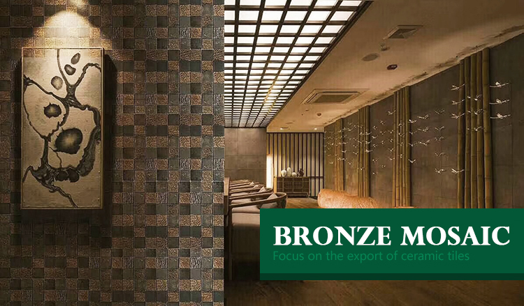 Luxury Smooth Golden Copper Linear Mosaic Wall Tile Luxury Factory Provide Copper Bronze Strip Metal Mosaic Tile
