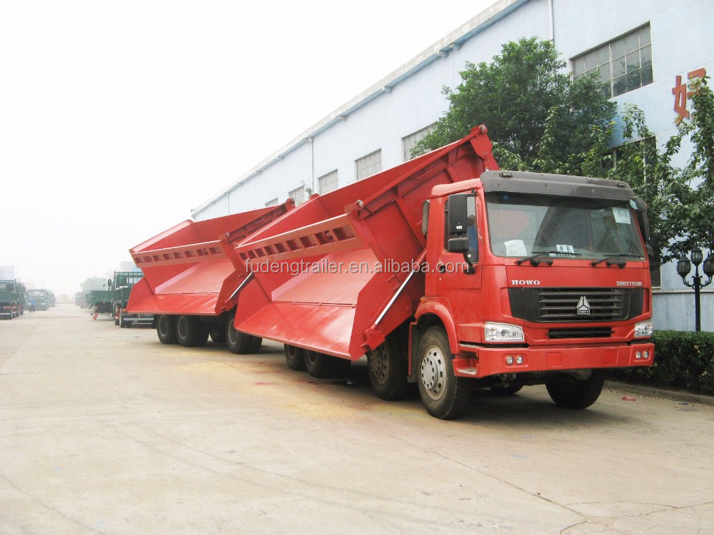 34トン鋼スーパーリンクダンプセミトレーラー石炭とクロム輸送