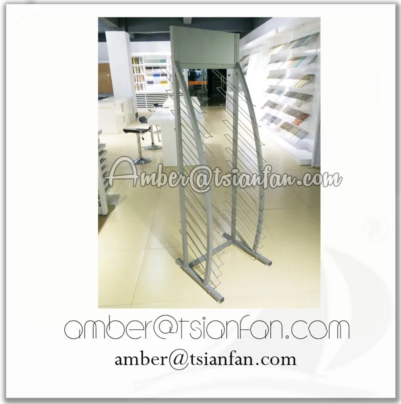 Custom Metal PVC Floor and Wood Flooring Tile Display Rack for Marketing