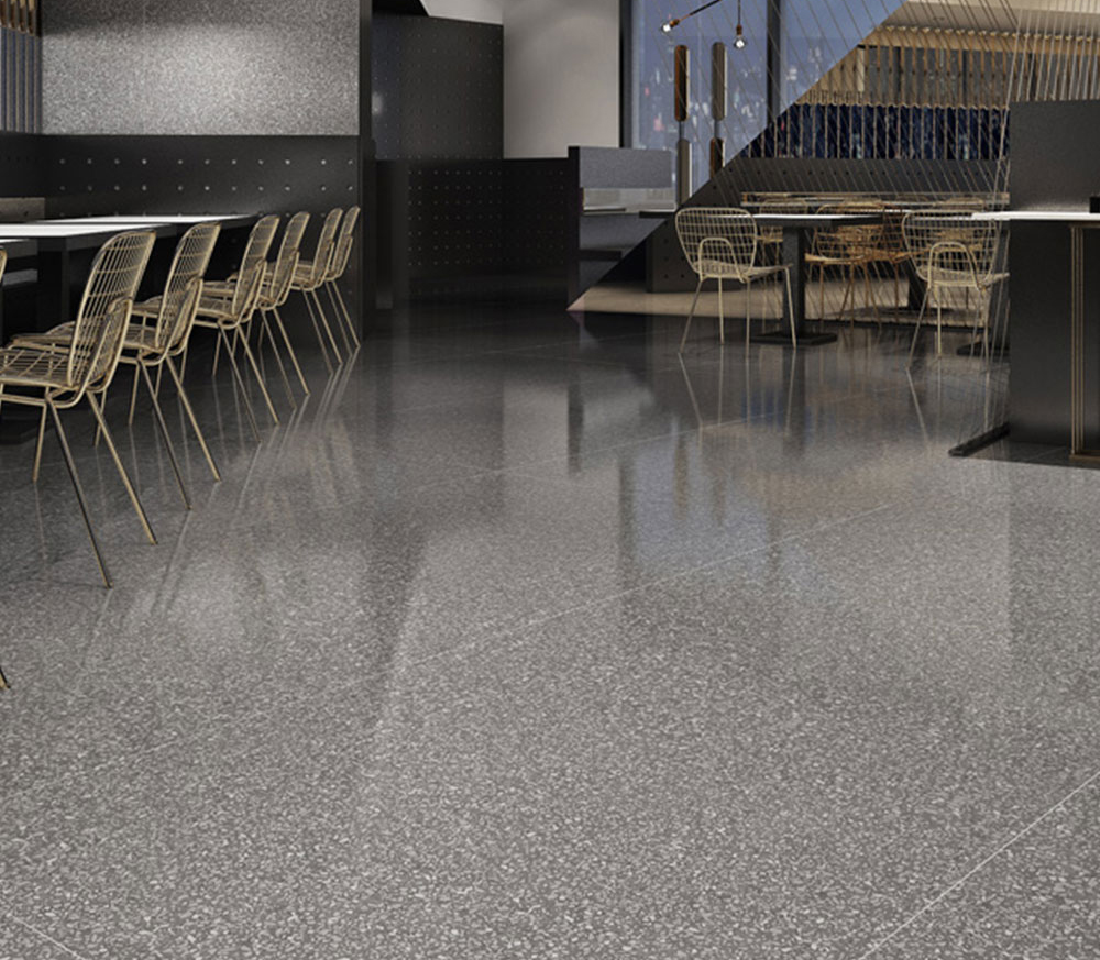 1200x2400mm Handmade Kitchen Porcelain Ceramic Grey Terrazzo Tile for Outdoor Free Samples