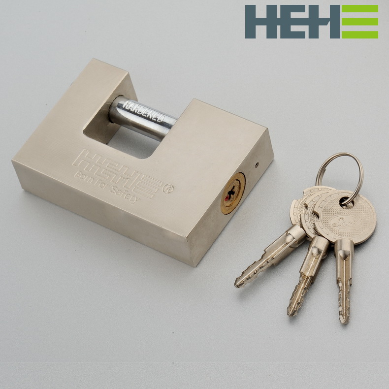 70mm 80mm 90mm 100mm Heavy Duty Nickel Plated rectangular Cross Key Iron Padlock