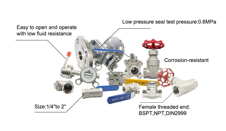 Stainless steel mini ball valve 1/2 stainless steel ktz NPT threaded mini ball valve Vertical check valve