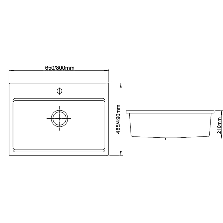 Modern Design Philippines Composite Granite Kitchen Sink