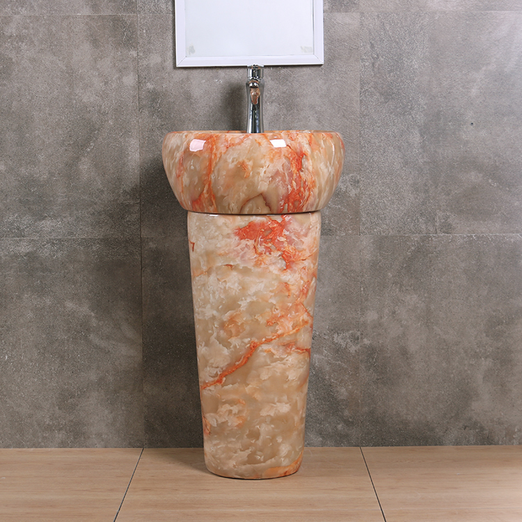sanitary ware ceramic basin with pedestal marble pedestal basin free standing