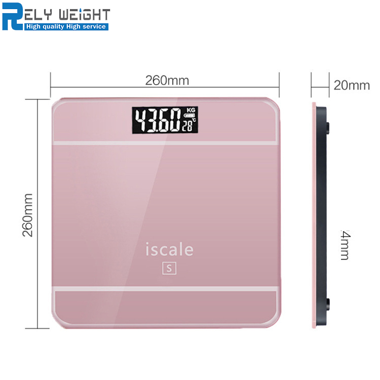 Hotel Supplies 180kg/396lbs Wholesale Electric LCD Display Body Weight Digital Bathroom Scale
