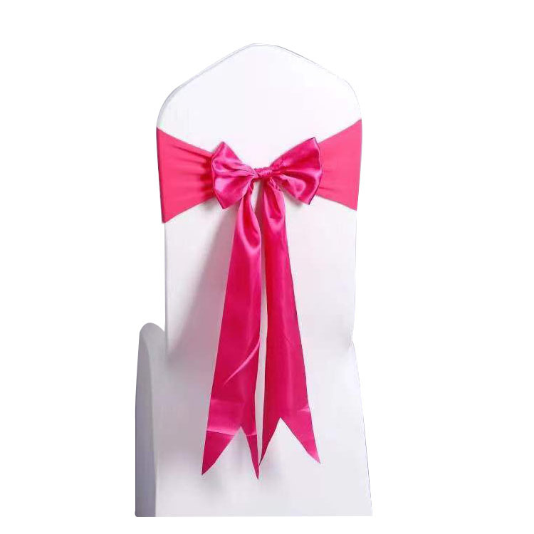 2020 Hot sale polyester satin thick white wedding chair cover