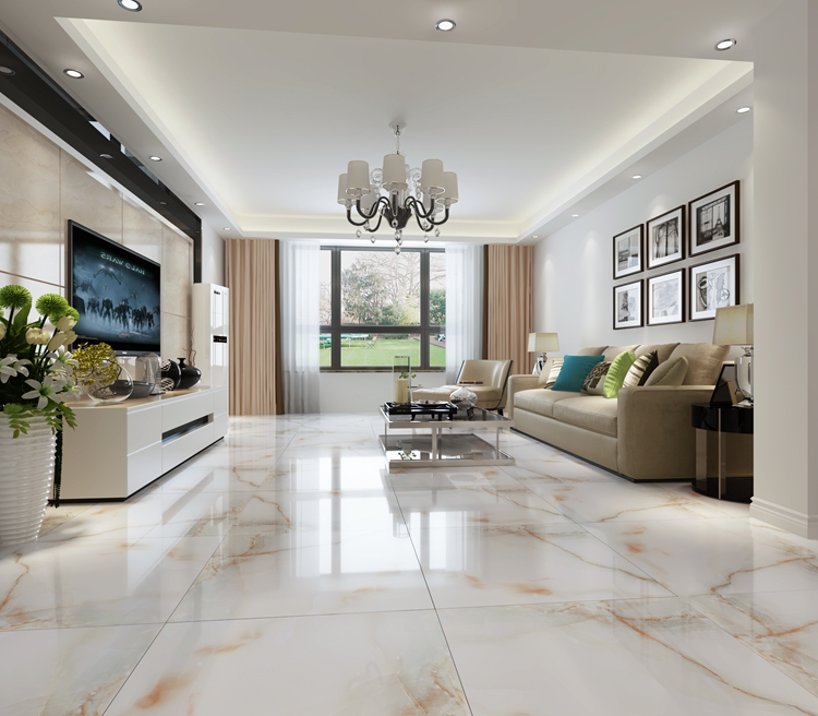 Italian Marble Looking Glazed Polished Style Selections Porcelain Floor Tile
