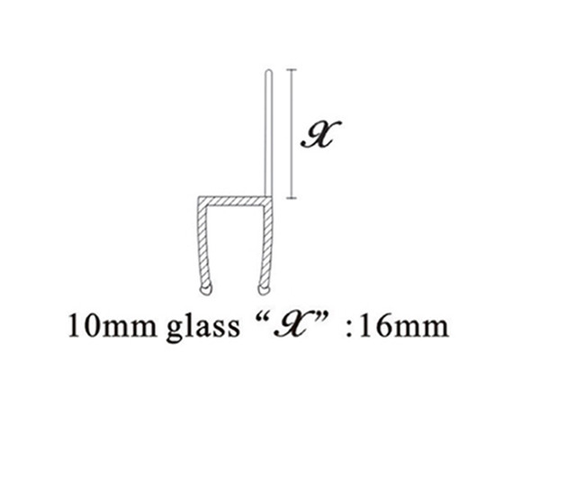 2020 hot sale products Transparent PC Plastic Shower Door Rubber Seal Strip