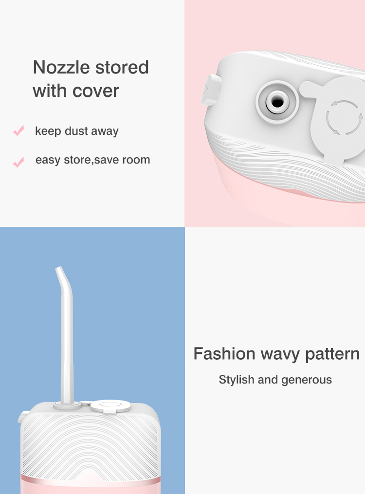 Ipx7 Waterproof Dental Water Flosser Pink 150ml Lady Dental Irrigator