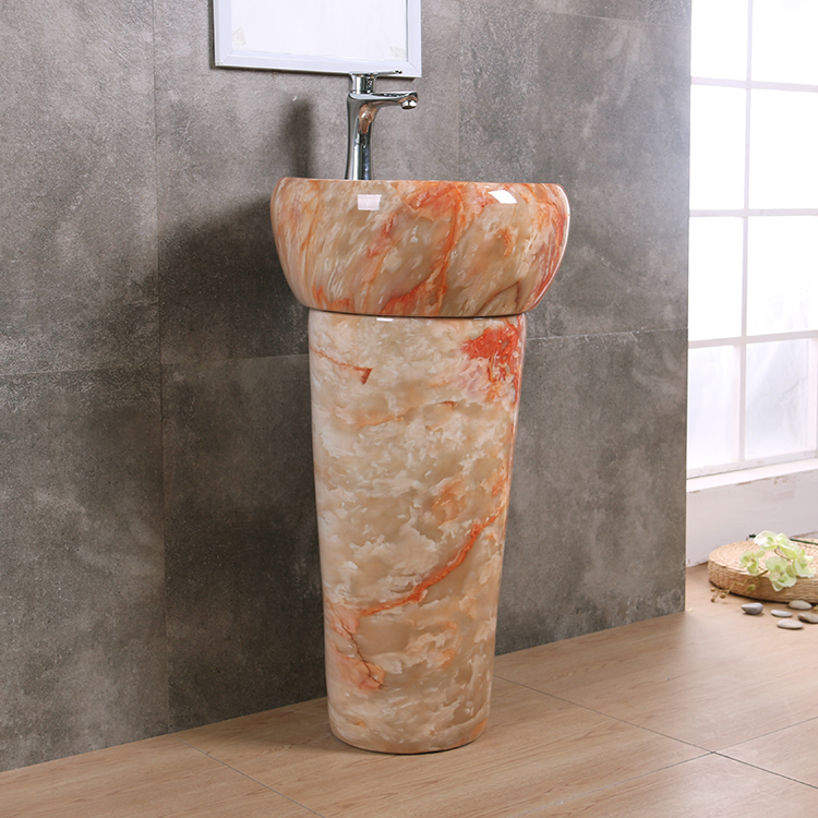 sanitary ware ceramic basin with pedestal marble pedestal basin free standing