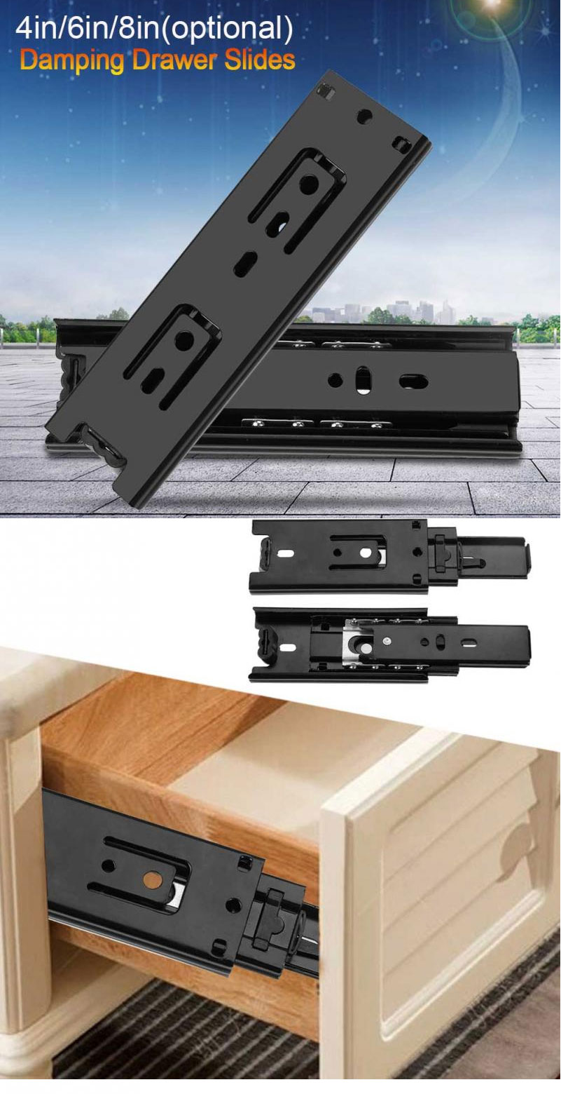 HBJSkcn Guías De Teclado Diapositivas Del Cajón Mini Riel De Guía Corto, Riel Guía Para Muebles Extensión Completa Herrajes Para Armarios De Cocina, Montaje Lateral