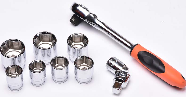 Asaki 121PCS Professional 1/4"+3/8"+1/2" Socket Wrench Sets Tools Hand Tools  with plastic box