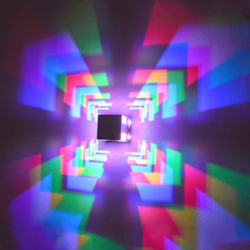 3W LED-Wandleuchte AC85-265V Novelties Leuchtende Wandleuchten mit quadratischem Loch für die Dekoration von Dachbodentreppen