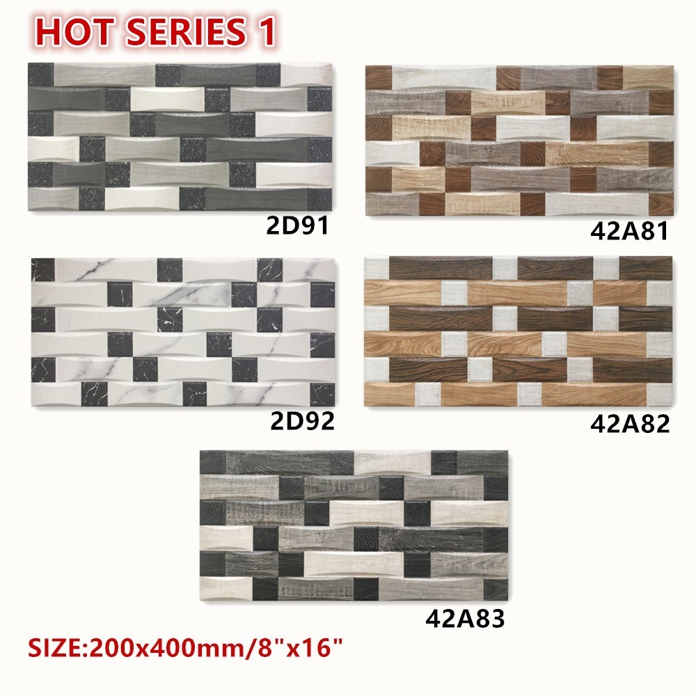 Vintage unbreakable non slip stone look exterior wall tile from China 200x400mm