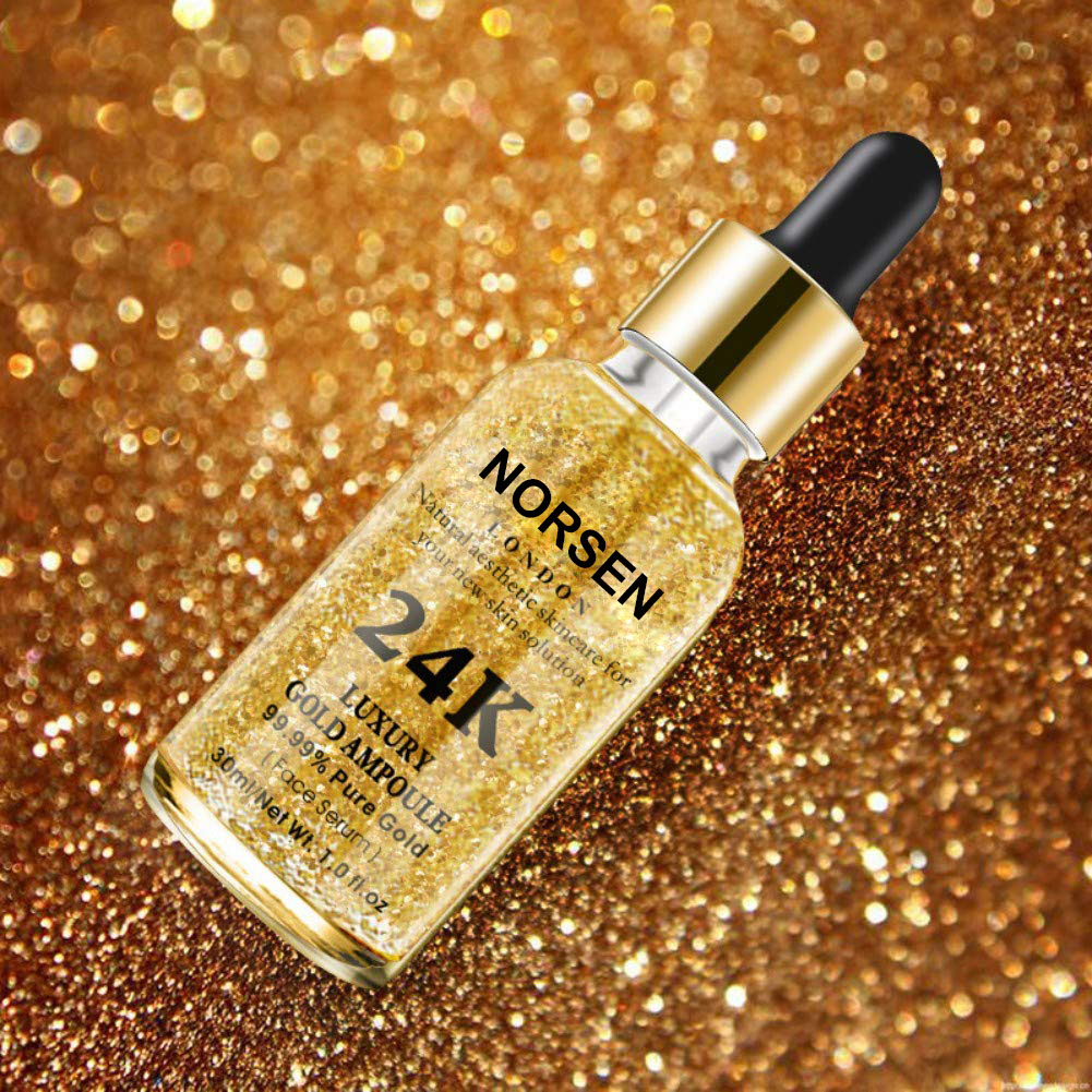Pure Natural Organic OEM Face Care Moisturizing Anti Aging 24k Gold Face Serum