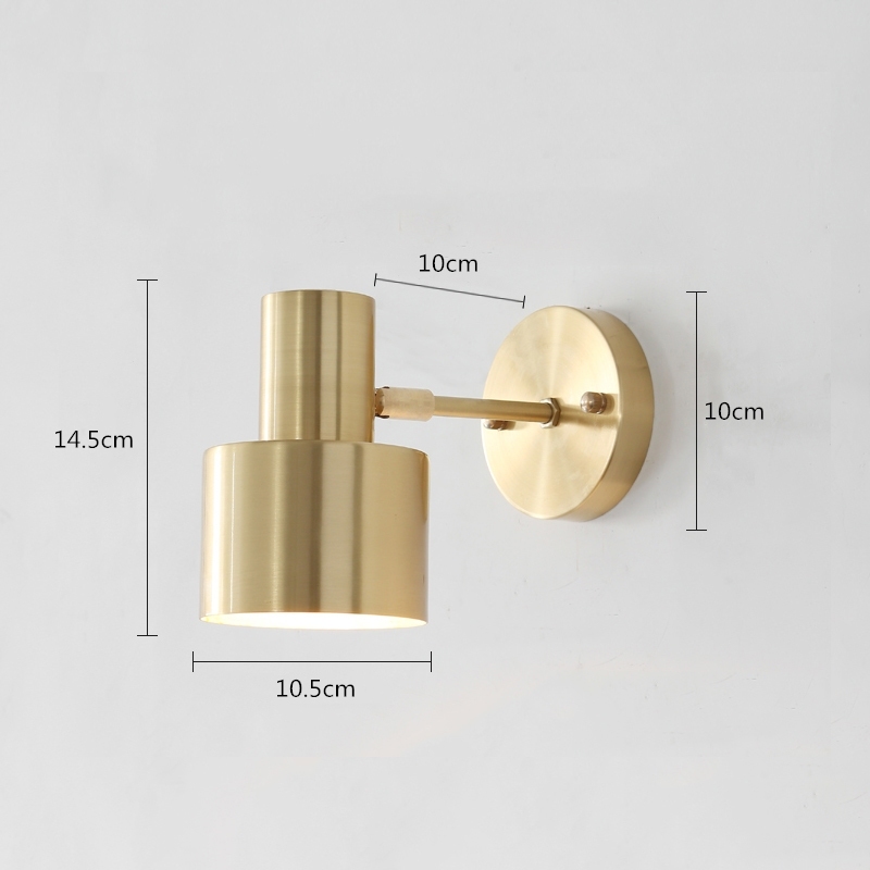 Mirror headlight corridor bedroom brass Modern LED Indoor wall lamp