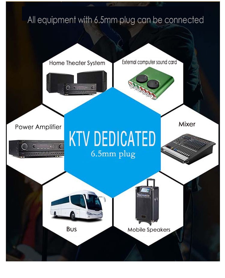 YS-58 Speaker Microphone Wired Dynamic Microphone KTV Conference Performance Lecture Use Wired Microphone Karaoke