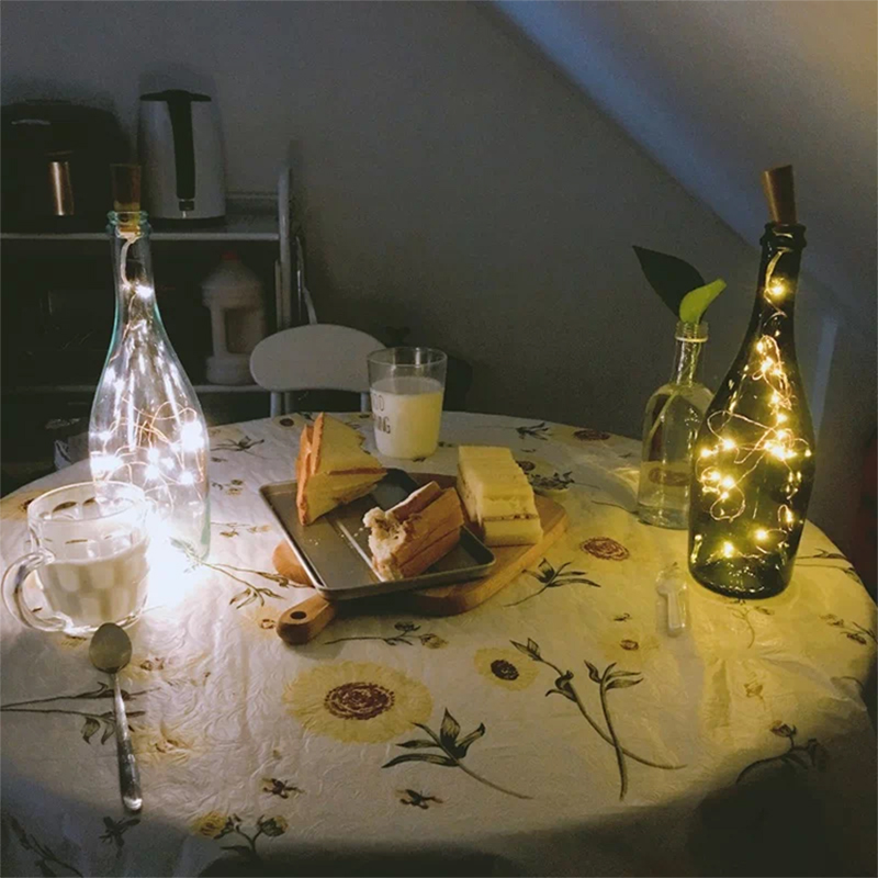 Novelty 2M 20leds LED Copper Fairy Night Light Waterproof Garland Lamp for Garden Christmas Wedding Party Decoration Lighting