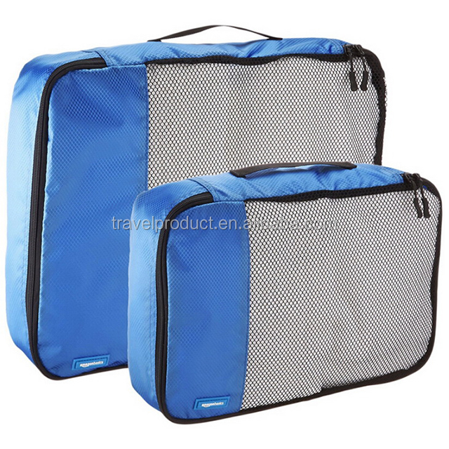 2pcs cubes d'emballage de voyage de compression étanches organisateur de voyage