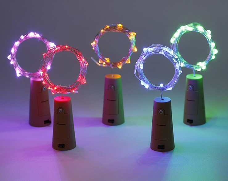 Novelty 2M 20leds LED Copper Fairy Night Light Waterproof Garland Lamp for Garden Christmas Wedding Party Decoration Lighting