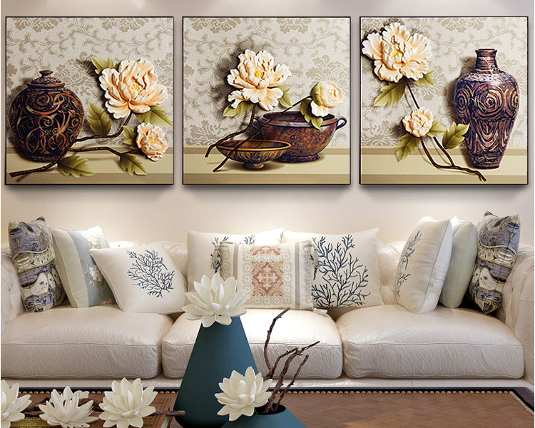 New Fashion Home Luxury Accessories Embossed Wall Oil Painting