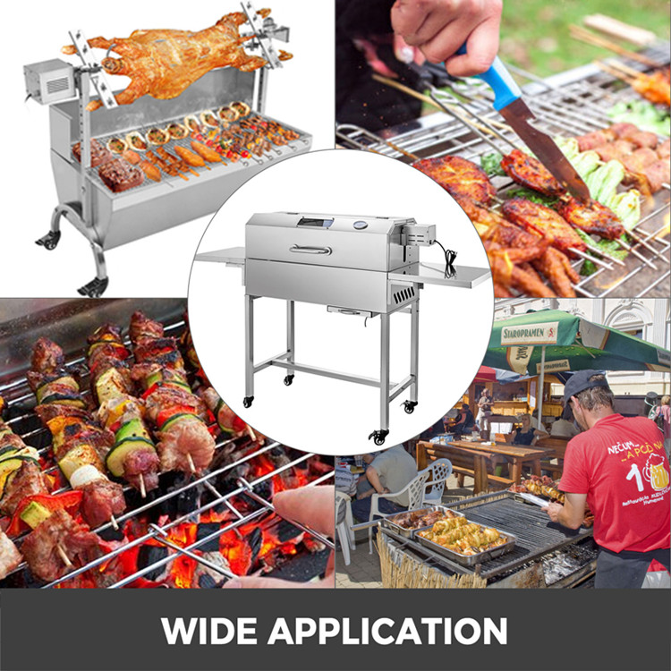 340 Stainless Steel Portable  Square Charcoal BBQ Grill