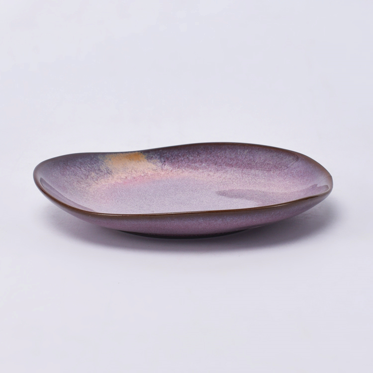 Custom logo attractive dinnerware dinner plates porcelain restaurant serving platter for hotel