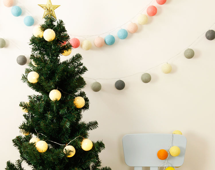 LED Cotton String Light Led Light Battery Operated For Christmas Indoor Decoration string lights