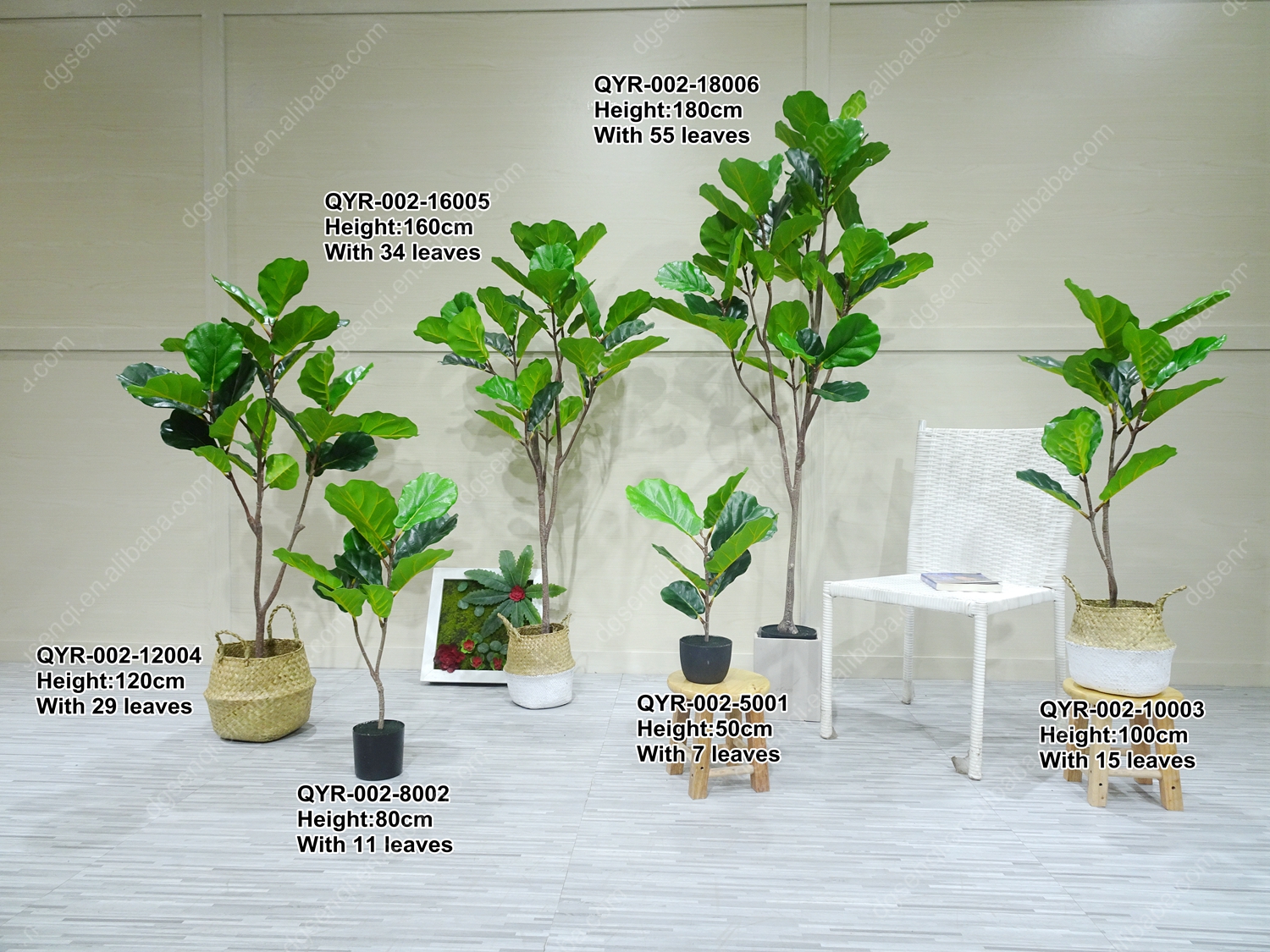 100cm Factory Direct Sale Centerpiece Table Decoration Ficus Lyrata Tree Small Artificial Fiddle Leaf Plant