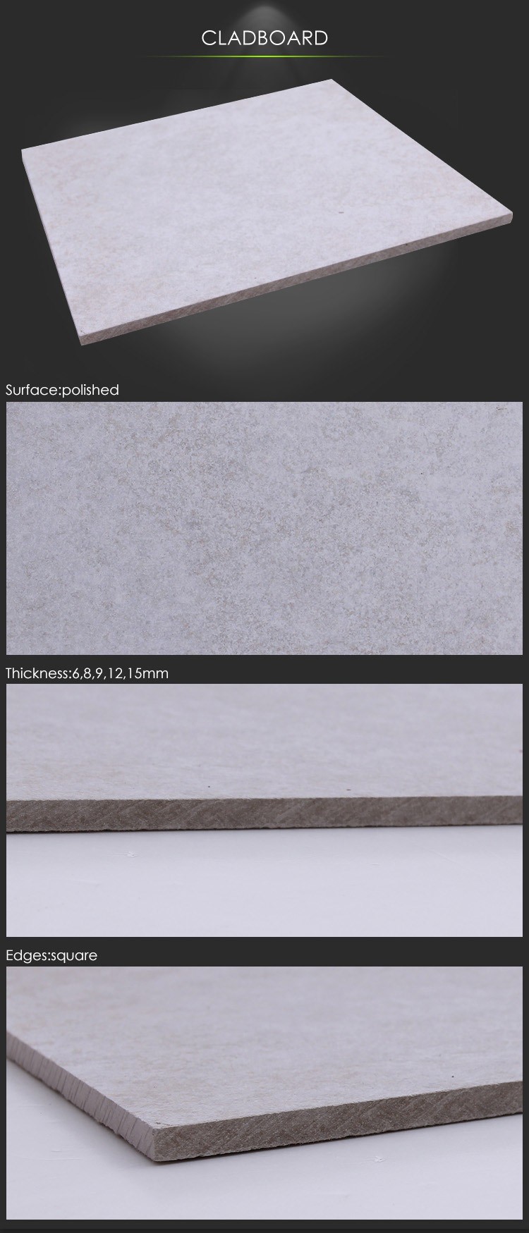 Light Weight Fire Rated Cellulose Fiber Cement Board Type Partition Wall