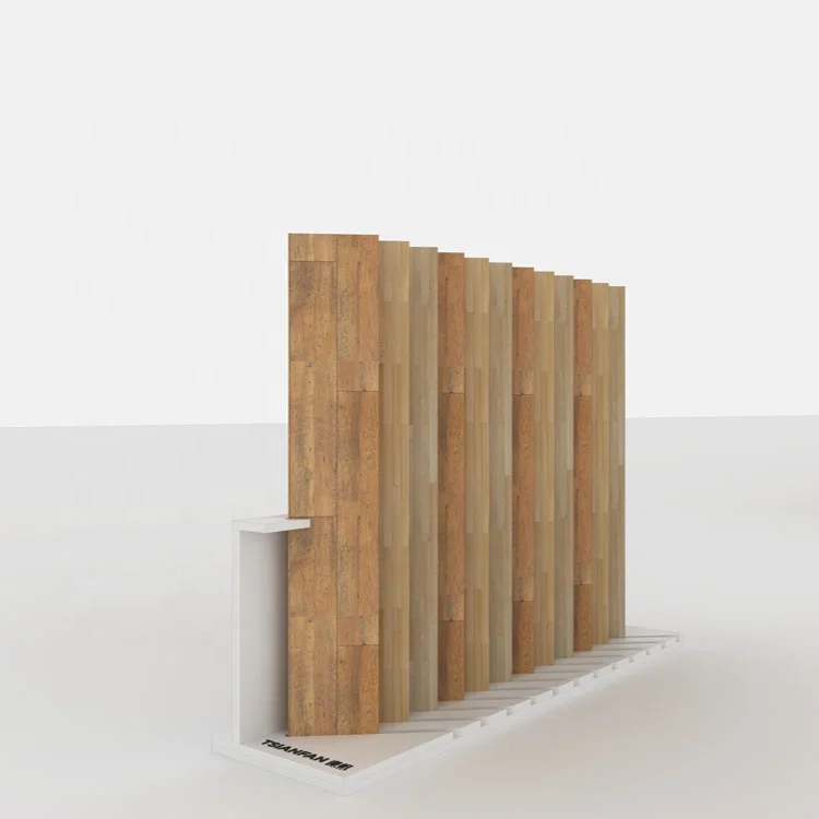 High quality wood slot display rack for floor tiles