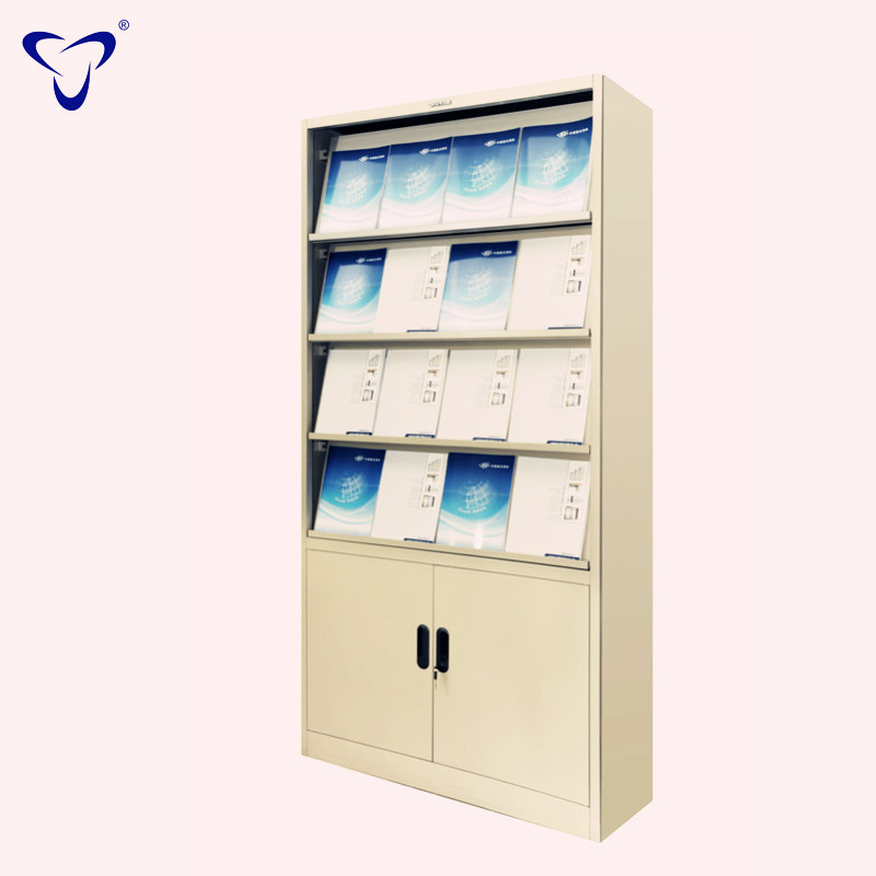 adjustable shelves CE certificated library furniture office school bookstore open goods books shelf open magazine cabinet