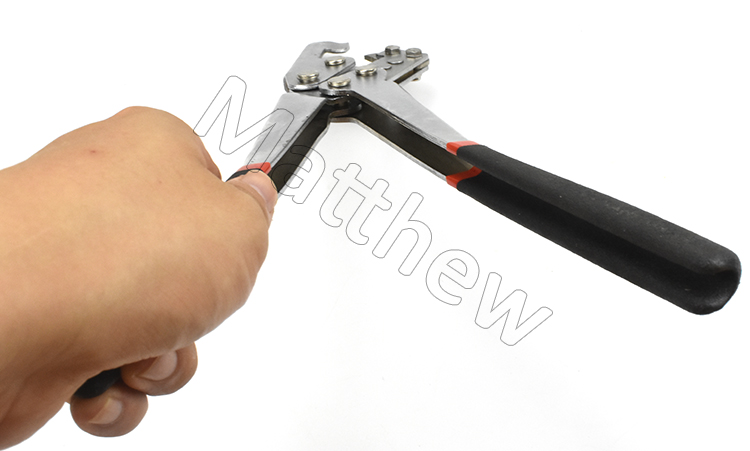 PVC Coated Handle Heavy duty One Hand Operate Stud Crimper for Keel Install