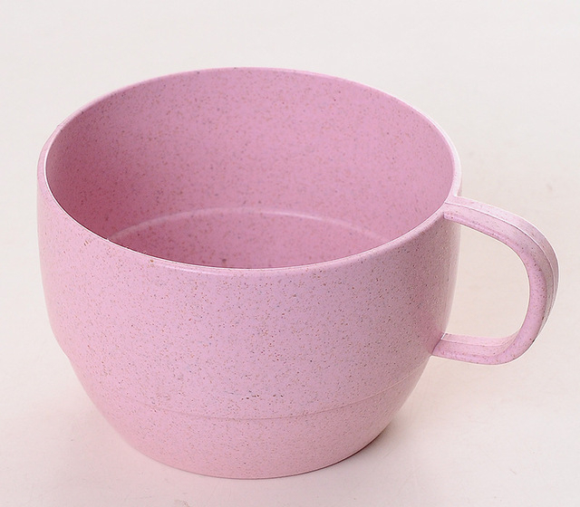 Wheat Material Mug Cup Straw Hold Mugs Cup of Milk Tea Coffee Cups Water
