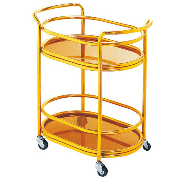 Restaurant Equipments Oval Liquor Cart With Wheels