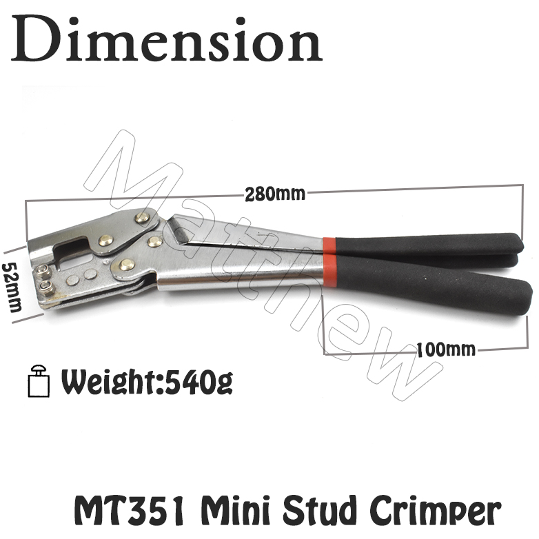 PVC Coated Handle Heavy duty One Hand Operate Stud Crimper for Keel Install