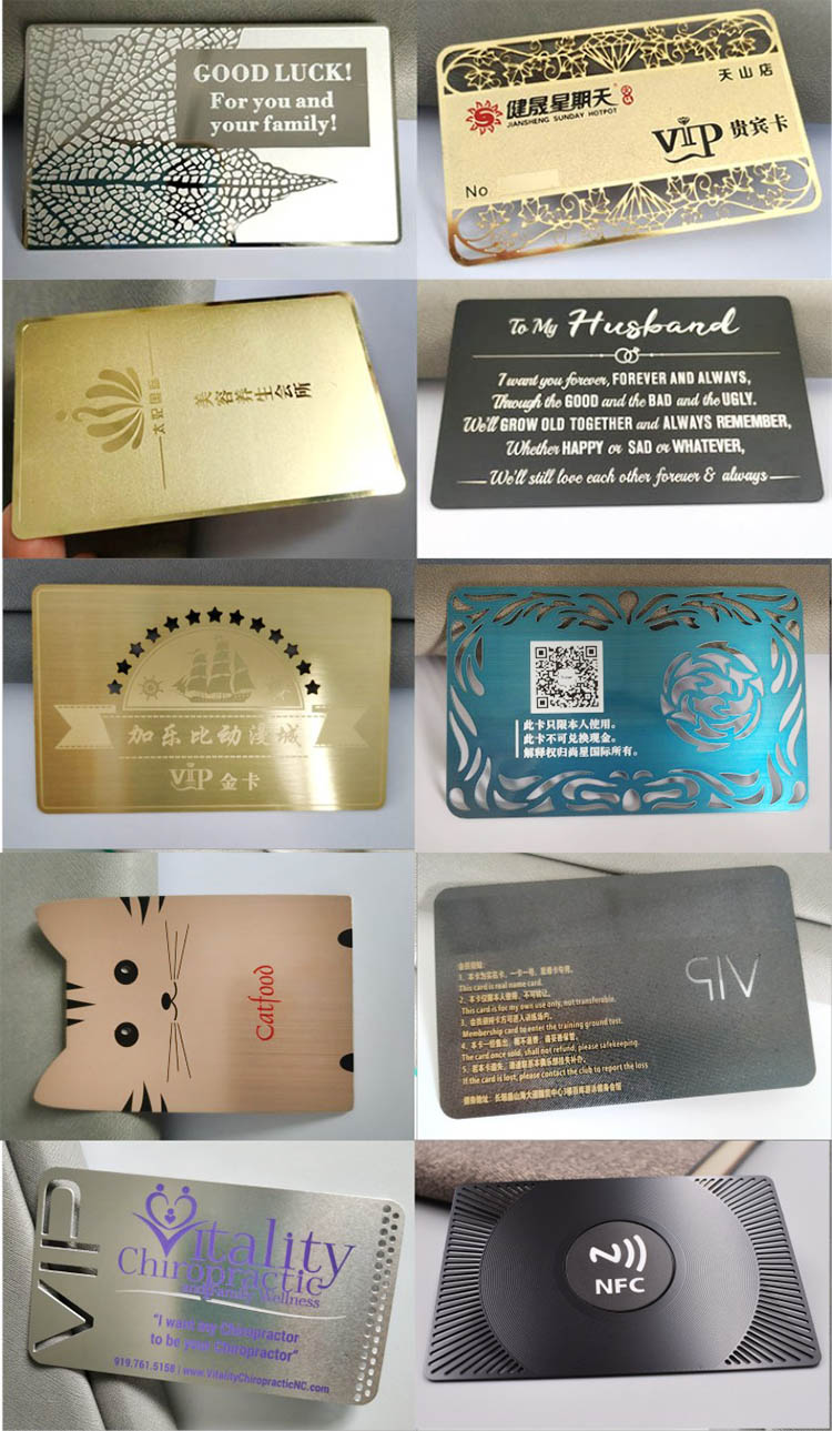 China manufacturer good quality printing business  card metal