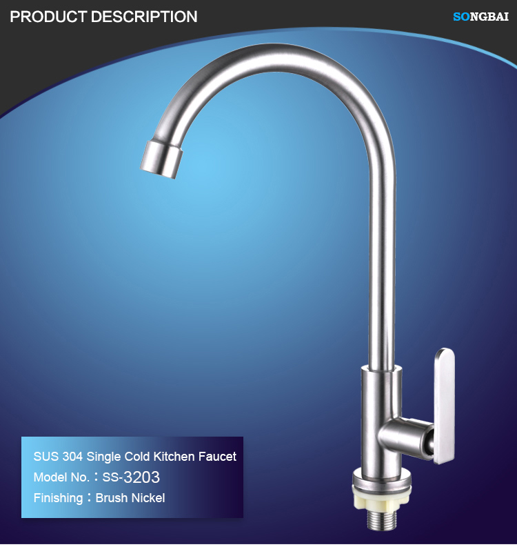 hot selling high quality upc 304 stainless steel home 61-9 nsf classic guangdong kitchen sink faucet